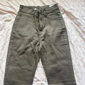 SHEIN Olive Green Boot Cut Jeans